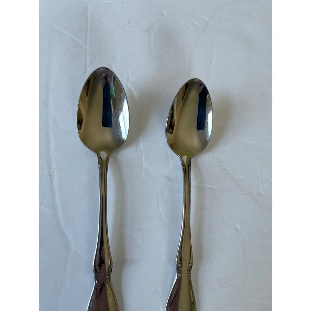 Excellent Oneida Oneidacraft Deluxe Chateau Spoons Set 5 Silver Stainless